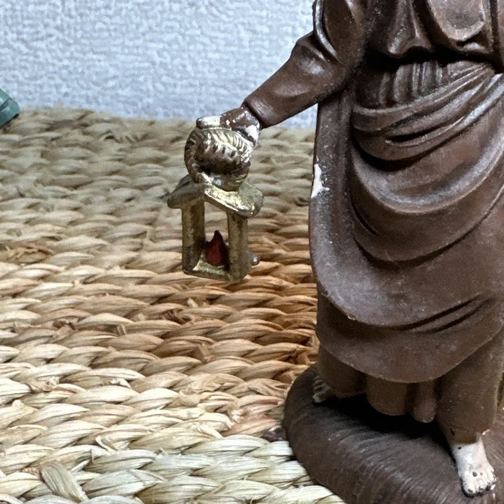 Vintage Shepherd Lantern Musician Nativity Figures Christmas Italy‎ Nativity